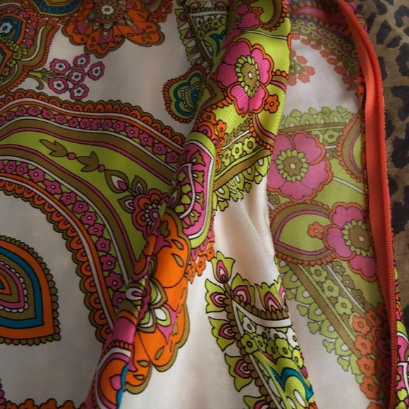 MILLY of NEW YORK size 10-12 multi colored paisley print Mini Skirt & tunic - Picture 13 of 16